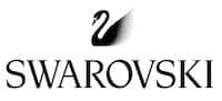 Black Swarovski logo featuring a stylised swan above the word SWAROVSKI in bold, uppercase letters on a white background.